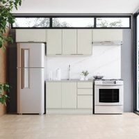 Cozinha Completa Fineze 8 Portas 2 Gavetas 100% Mdf Areia Hp - Henn