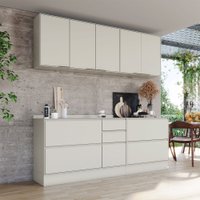 Cozinha Compacta Fineze 6 Portas 6 Gavetas com Tampo 100% Mdf Areia Hp - Henn