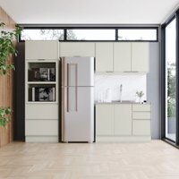 Cozinha Completa Fineze 8 Portas 4 Gavetas 100% Mdf Areia Hp - Henn
