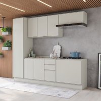 Cozinha Completa Fineze 10 Portas 2 Gavetas com Tampo 100% Mdf Areia Hp - Henn