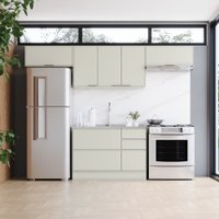 Cozinha Completa Fineze 6 Portas 4 Gavetas 100% Mdf Areia Hp - Henn