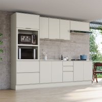 Cozinha Compacta Fineze 10 Portas 4 Gavetas 4 Prateleiras 100% Mdf Areia Hp - Henn