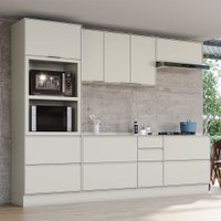 Cozinha Completa Fineze 6 Portas 8 Gavetas com Tampo 100% Mdf Areia Hp - Henn
