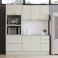 Cozinha Compacta Fineze 7 Portas 4 Gavetas com Tampo 100% Mdf Areia Hp - Henn