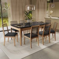 Conjunto Sala de Jantar Madeira Maciça Com 8 Cadeiras Kappesberg