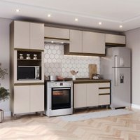 Cozinha Completa Connect 12 Portas 2 Gavetas 100% Mdf Duna/Cristal - Henn CEC198