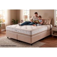 Cama Box CRC Queen Mais Colchão Molas Master Pocket Spain Herval 158x198