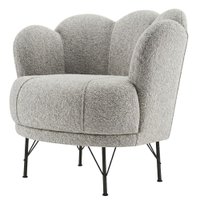 Poltrona Decorativa Organica Flora Pes Ferro Boucle TCE 1018 MOLL
