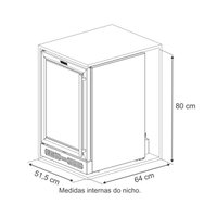 Adega Cave Top Light-In 100 S40 Inox Porta Invertida 220 V