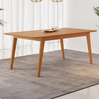 Mesa de Jantar 6 Lugares 180cm Retangular Retrô Multimóveis CRJCM-MES001 Cinamomo