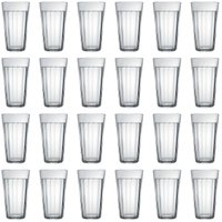 Jogo 24 Copos Americano 450ml Grande Vidro Nadir Figueiredo Servir Restaurante Transparente