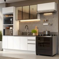Armário de Cozinha Completa 270 cm Branco Glamy Madesa 17