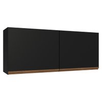 Armário Aéreo de Cozinha com 2 Portas 120 cm Preto Pieta Madesa