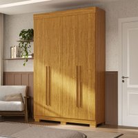 Guarda-Roupa Solteiro Agata 4 Portas 2 Gavetas Cinamomo - Acp Móveis