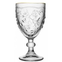 Taça 320ml Cristal Fio Ouro New Butterfly Lyor Transparente Grande Suco Água Vinho Servir