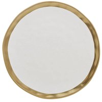 Prato Raso Sobremesa 21cm Porcelana Branco Dubai Wolff Borda Dourada Pratinho Louça Avulso