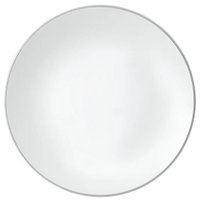 Prato Raso 27cm Porcelana Legacy Silver L Hermitage Branco Borda Prata Louça Jantar Avulso