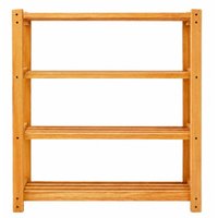 Estante Madeira Natural Crua 4 Prateleiras 80x62x32,5cm Nichele Sapateira Organizador