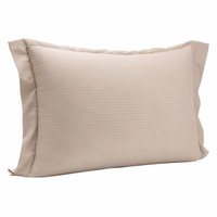Kit 4 Fronhas Travesseiro Brisa 50x70cm Lyor Toque 200 Fios Bege com Abas Cama Quarto Enxoval