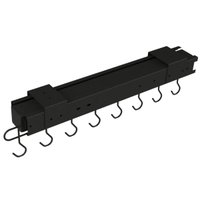 Suporte para Panelas Superior 48x7x13cm Preto Fosco Paneleiro Cozinha Schmitt Organizar Gancho