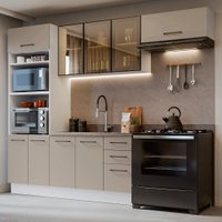 Armário de Cozinha Completa 270 cm Branco/Crema Agata Madesa 12