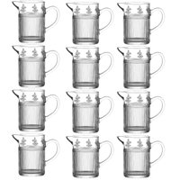 Kit 12 Leiteiras Cristal 290ml Pequenos Voadores L'Hermitage Com Bico Pequena Leite Molhos Buffet
