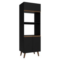 Torre Quente com 3 Portas 70 cm Preto Pieta Madesa