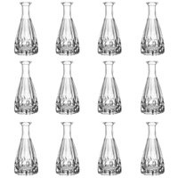 Kit 12 Vasos Vidro 15cm Transparente Wolff Decorativo Flores Mesa de Centro Jantar Pequenos