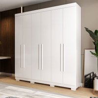 Guarda-Roupa Casal Agata 6 Portas 3 Gavetas Branco - Acp Móveis