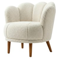 Poltrona Decorativa Organica Flora Pes Madeira Boucle TCE 1010 MOLL