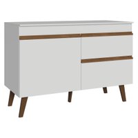 Balcão de Cozinha com 2 Portas e 1 Gaveta 120 cm Branco Pieta Madesa