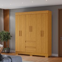 Guarda-Roupa Casal Maya 6 Portas 2 Gavetas Cinamomo - Acp Móveis