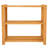 Estante com 3 Prateleiras Madeira Eucalipto Natural 60x62x32,5cm Resistente Organização