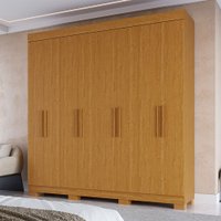 Guarda-Roupa Casal Hanna 8 Portas 4 Gavetas 100% Mdf Cinamomo - Acp Móveis