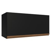 Armário Aéreo de Cozinha com 1 Porta Basculante 120 cm Preto Pieta Madesa