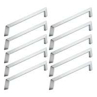 Kit 10 Puxadores Alça 18cm Zamac Cromado para Gavetas Móveis Primo Bigfer Acessórios