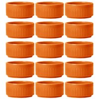 Kit 15 Ramekins Porcelana 50ml Laranja Germer Canelado Assar e Servir 6x3cm Molheira Restaurante