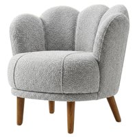 Poltrona Decorativa Organica Flora Pes Madeira Boucle TCE 1018 MOLL
