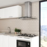 Coifa de Parede Slim 70 Cm com Vidro Curvo 220v Inox - Fogatti