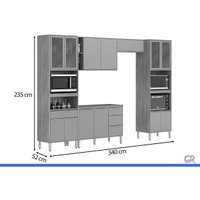 Cozinha Completa 5 Peças Plena CZ305 Cinamon/Nude Demóbile