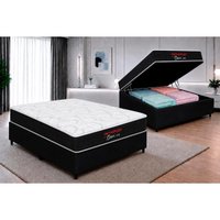 Cama Box Baú CRC Casal +Colchão D45 Bari Orthoflex 138x188