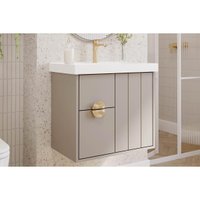 Gabinete Banheiro Copenhague c/Cuba 60cm Capuccino MGM