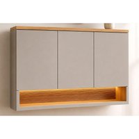 Armário Aéreo Cozinha Allure 3Ptas e Nicho 120cm Gris Linea