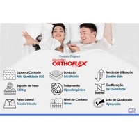 Cama Box CRC Solteiro +Colchão D33 Milão Orthoflex 88x188x26