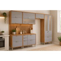 Cozinha Completa 8 Peças Eloise CZ594 Cinamomo/Platina MGM
