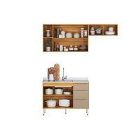 Cozinha Completa 3 Peças Plena CZ461 Cinamon/Nude Demóbile