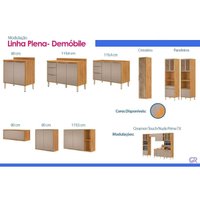 Cozinha Completa 5 Peças Plena CZ317 Cinamon/Nude Demóbile