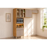 Cozinha Completa 3 Peças Plena CZ309 Cinamon/Nude Demóbile