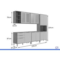 Cozinha Completa 5 Peças Brilhante C564 Off White MGM