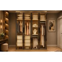 Guarda Roupa Modulado 4Pta Vd 3G Rizon N. Horizonte Cumaru